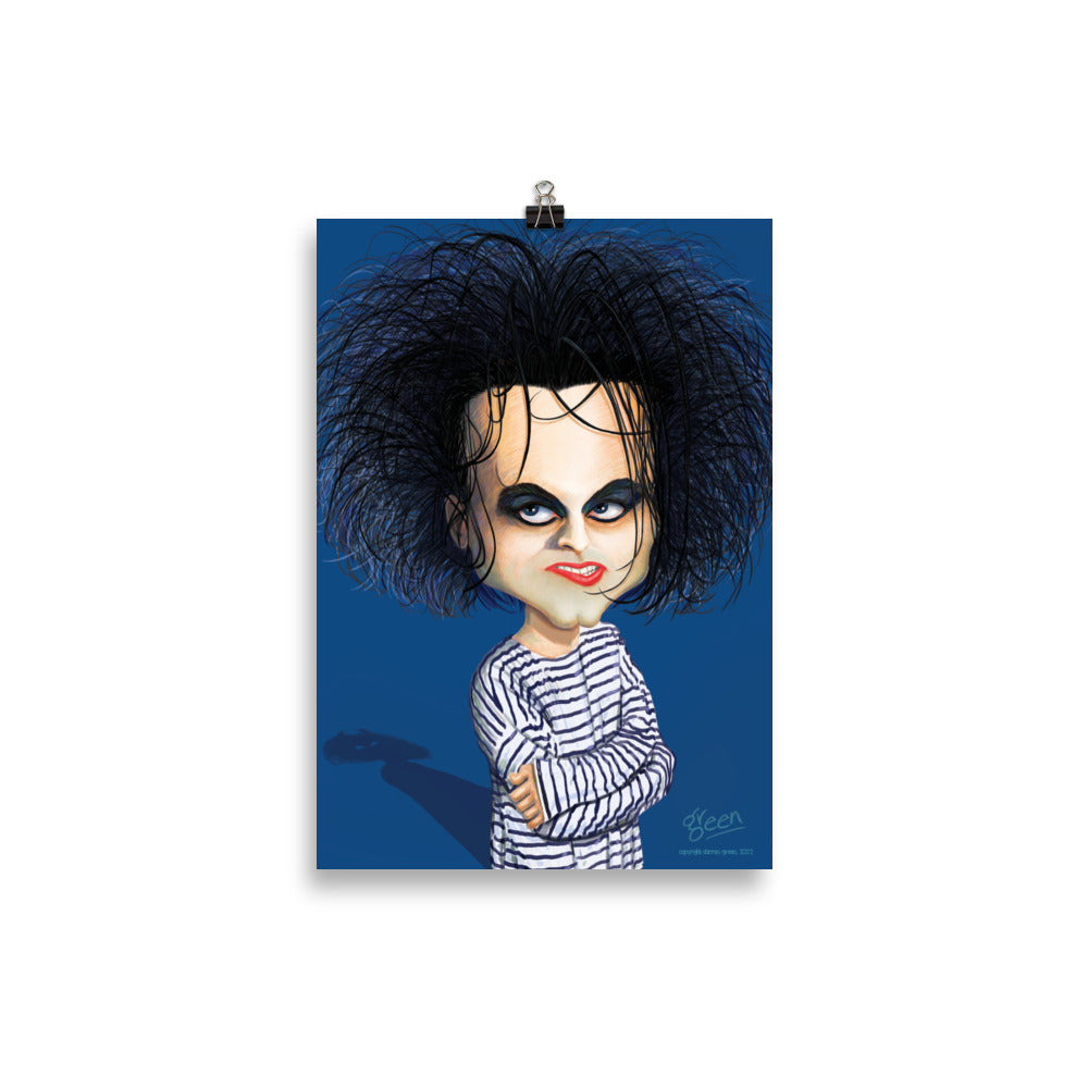 Robert Smith - Cure Caricature Poster created by Darren Green