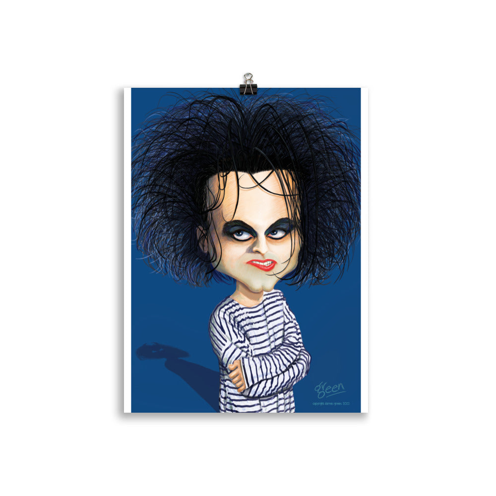 Robert Smith - Cure Caricature Poster created by Darren Green