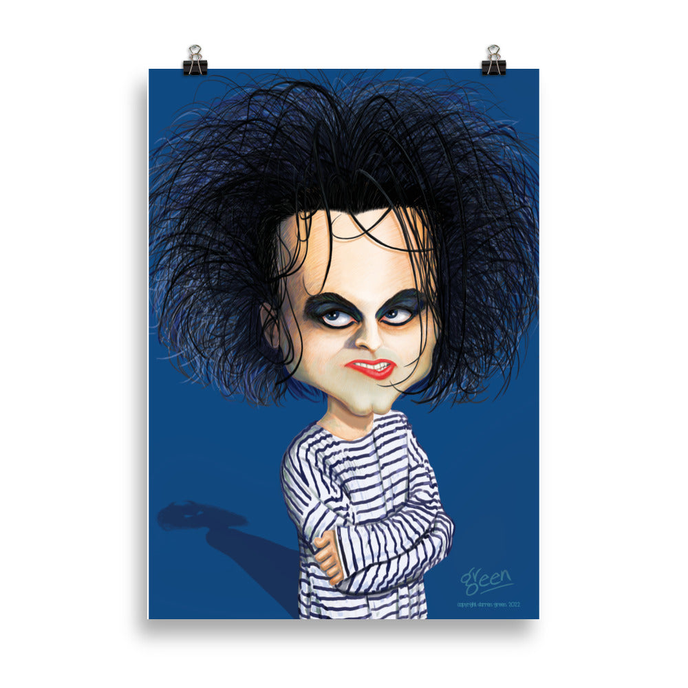 Robert Smith - Cure Caricature Poster created by Darren Green