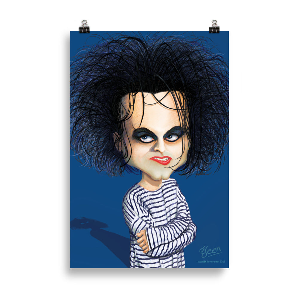 Robert Smith - Cure Caricature Poster created by Darren Green