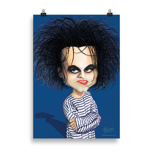 Robert Smith - Cure Caricature Poster created by Darren Green