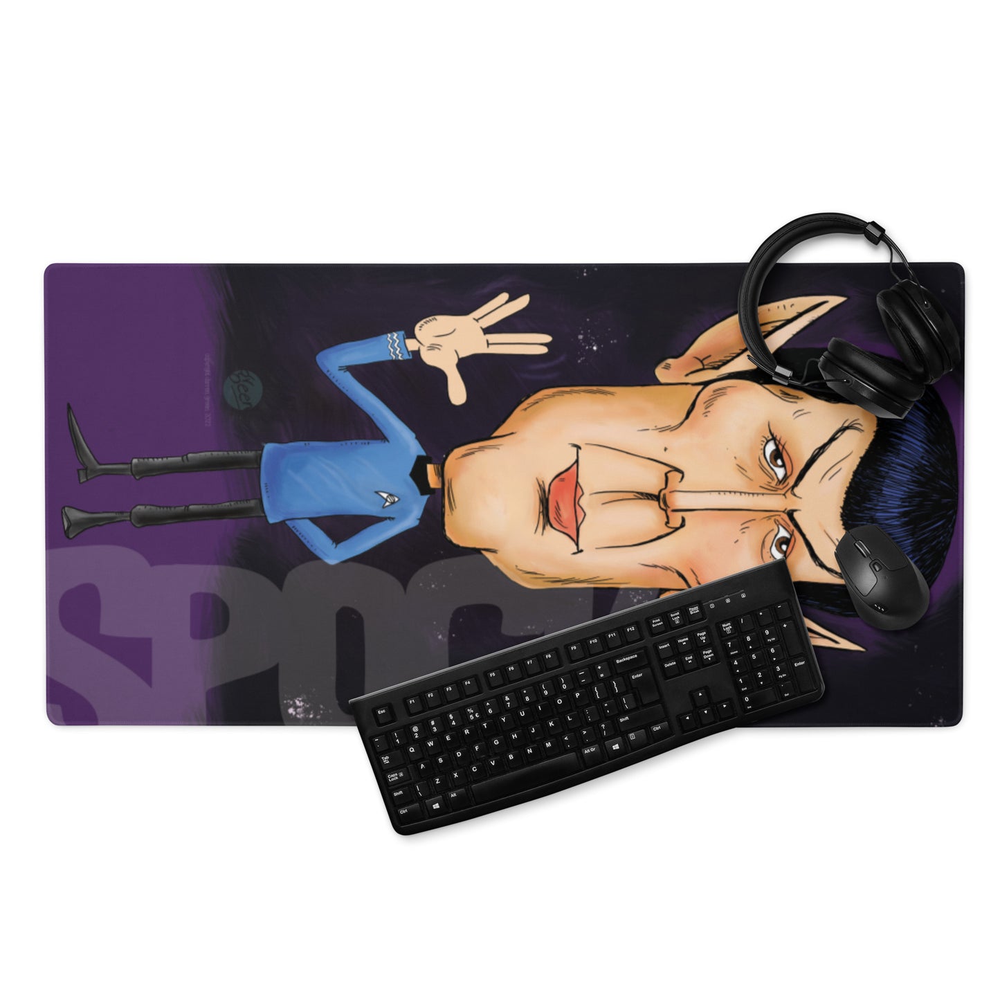 Large Gaming mouse pad Spock by Darren Green