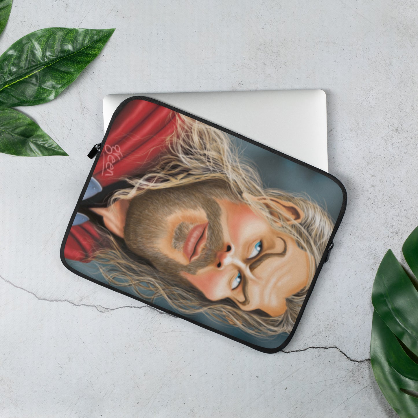 Laptop Sleeve Thor by Darren Green
