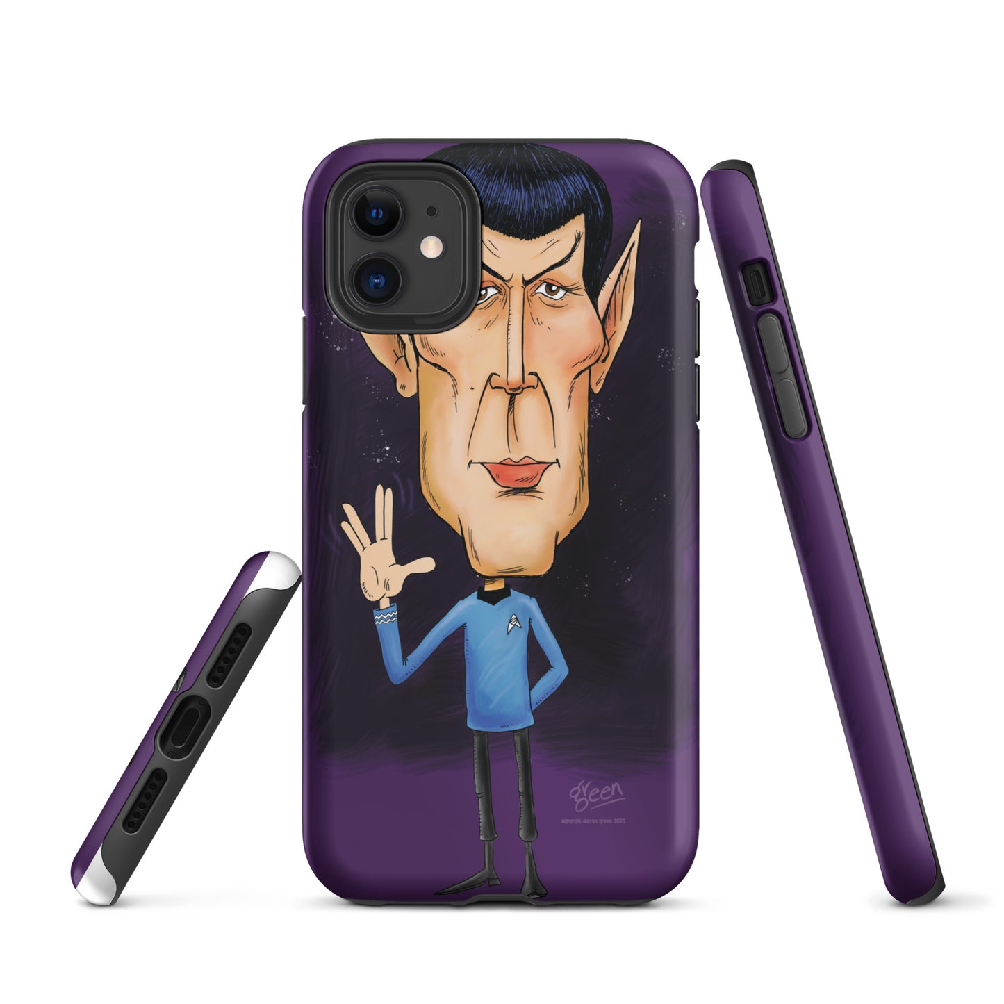 Tough iPhone case - 'Spock' by Darren Green