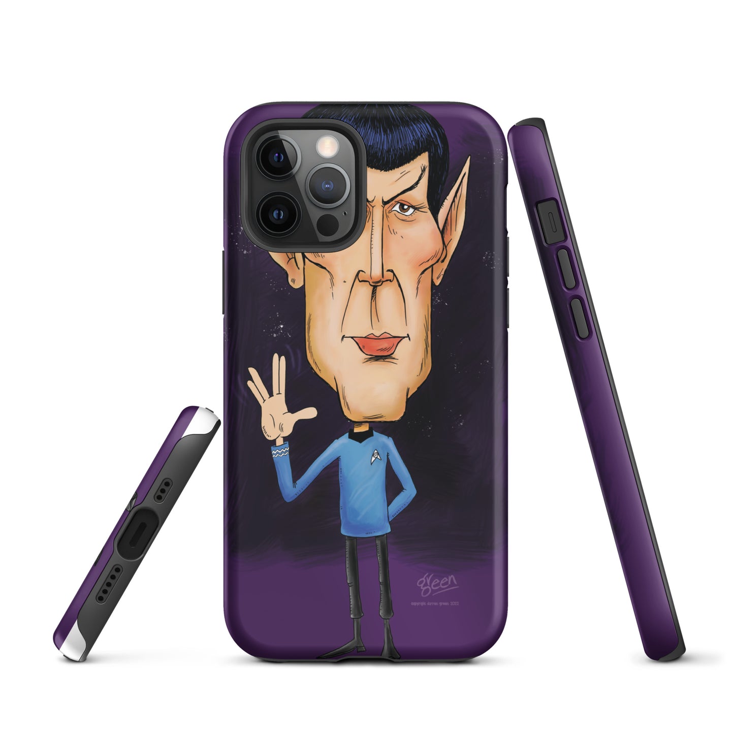 Tough iPhone case - 'Spock' by Darren Green