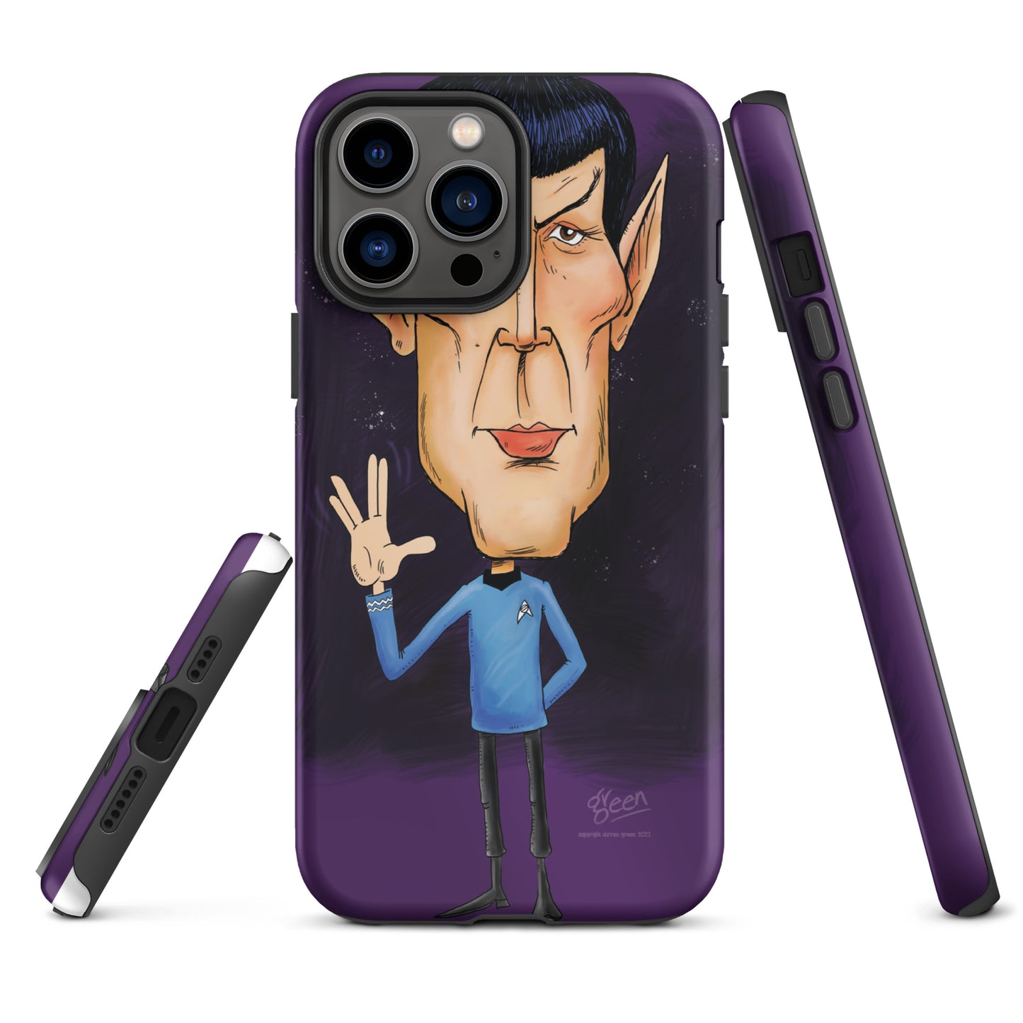 Tough iPhone case - 'Spock' by Darren Green