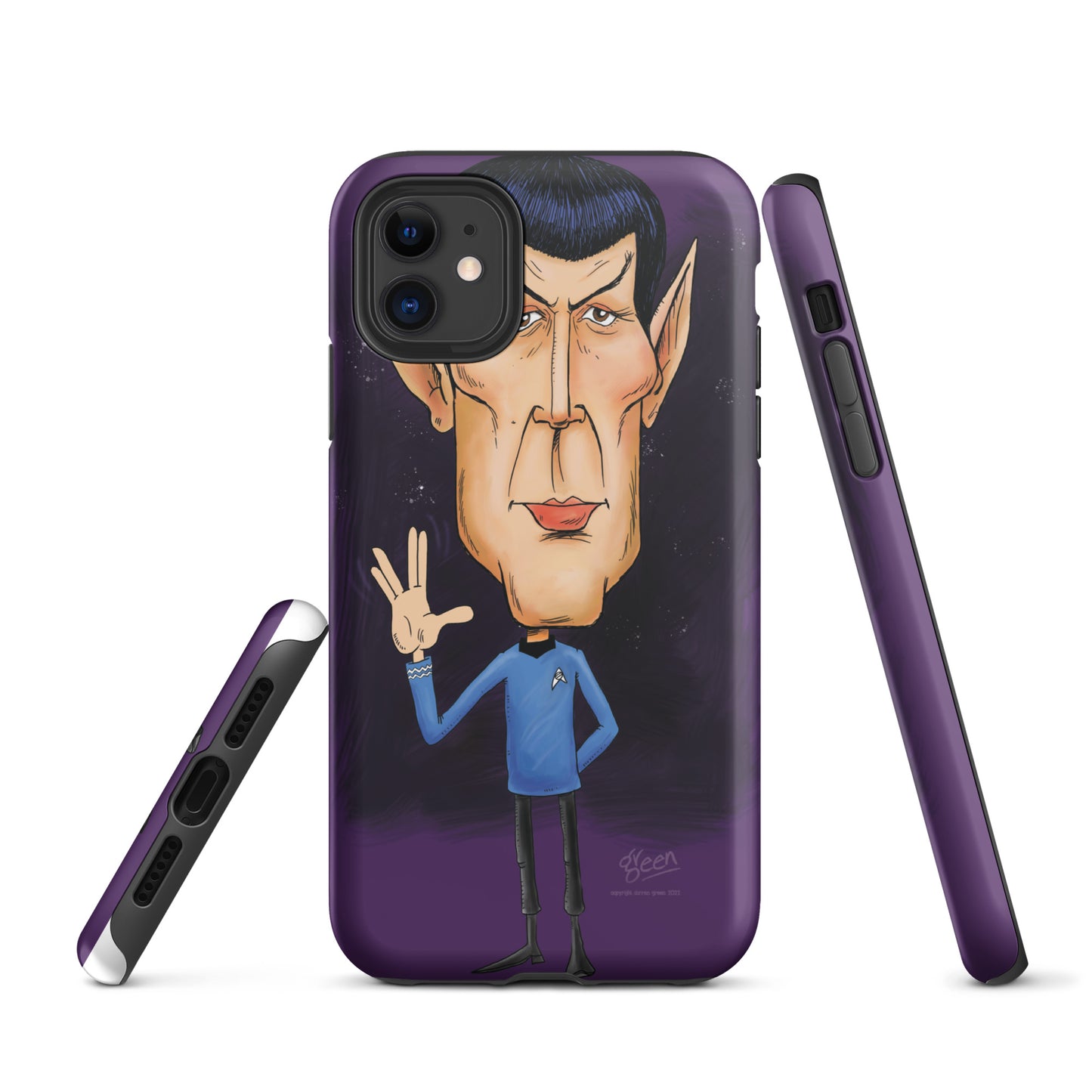 Tough iPhone case - 'Spock' by Darren Green