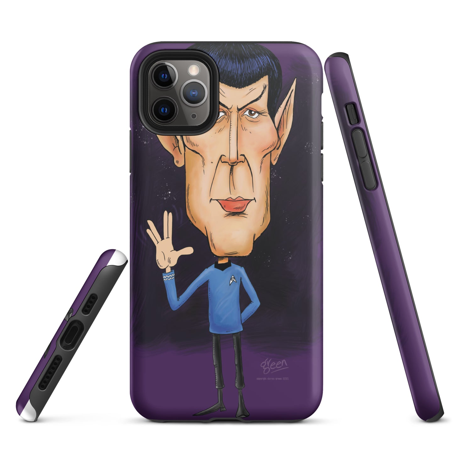 Tough iPhone case - 'Spock' by Darren Green