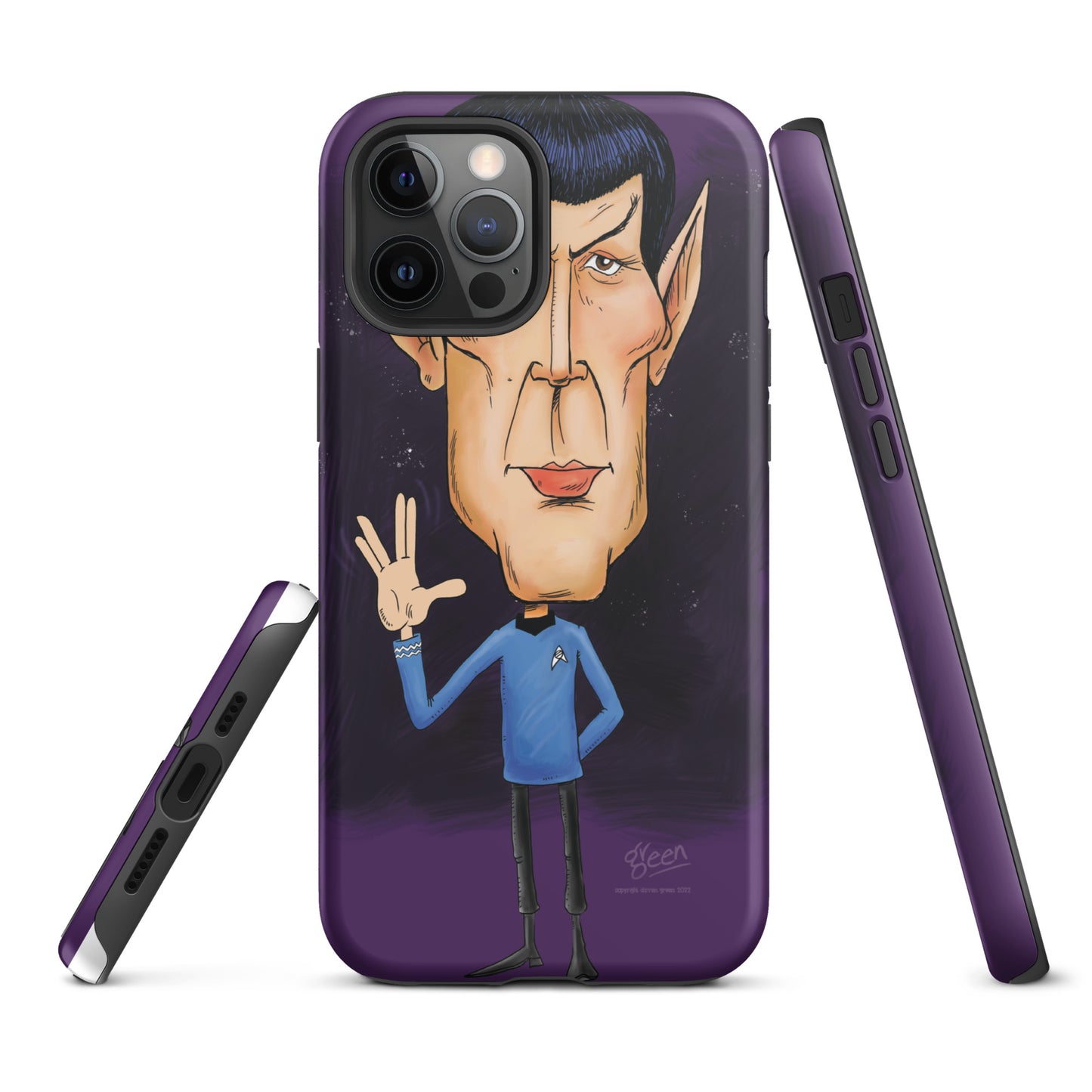 Tough iPhone case - 'Spock' by Darren Green